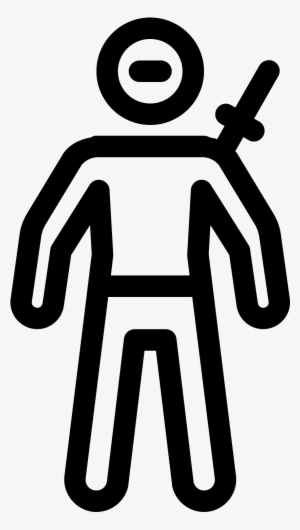 This Icon For Ninja Resembles A Man With A Sword Slung - Icon #4365330