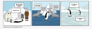 Polar Bear Vs Penguin - Cartoon #4365819