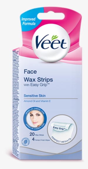 Veet® Facial Easygrip™ Ready To Use Wax Strips Sensitive - Veet Facial Wax Strips #4366456