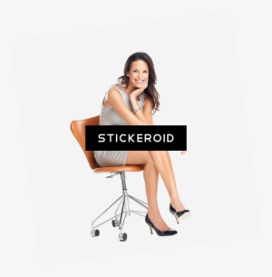 Woman Sitting - Ez Massage Glove And Lumbar Massage Pillow Combo #4367014