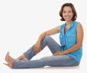 Woman Sitting On Floor Png #4367081