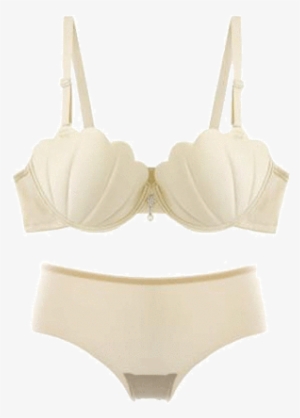 Itgirl Shop Push Up Mermaid Shells Bra Set Aesthetic - Brassiere #4367102