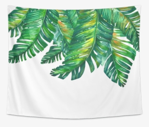 Palm Leaves Tapestry Green - Tropic Green Beach Towel #4367738