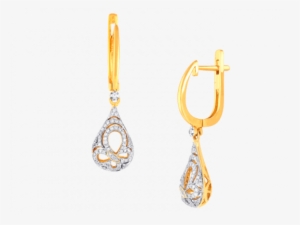 Tear Drop Fantasy Diamond Earrings - Earring #4369634