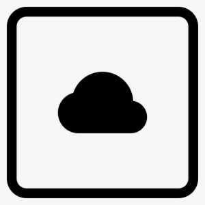 Internet Black Cloud Symbol In Square Button Comments - Letter T In A Square #4369817