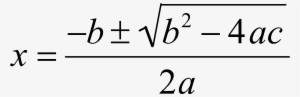 Image04 - Quadratic Formula Transparent #4370046