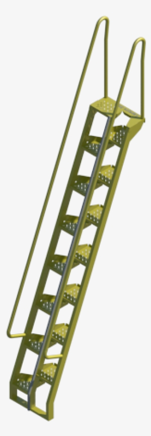 Alternating Tread Stairs, Steel, 68°, Revit Png - Alternating Tread Stair Revit #4370240