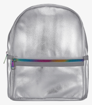 Picture Of Silver Metallic Mini Backpack - Backpack #4370457