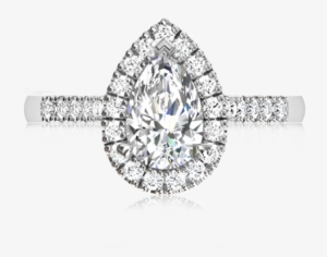 Pear Halo Diamond Ring - Halo Round Diamond Ring #4370849