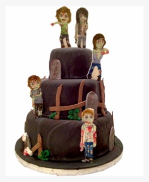 Halloween Birthday Zombie Cake Gumpaste Toppers Hand - Halloween Birthday Cake Png #4373744