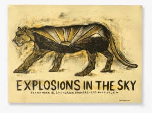 Eits Greek Theatre 18" X 24" Screen Printed Poster - Explosions In The Sky Art #4375281