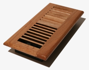 4″x10″ Heritage Wood Floor Register Natural Oak - 4 In. X 10 In. Red Oak Louvered Floor Register, Natural #4375285
