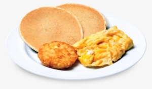 Scrambled Eggs - Eggs And Pancakes Png #4375557
