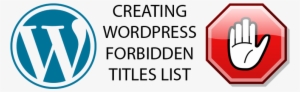 Create Banned Words List For Wp Titles - Stop Hand #4375636