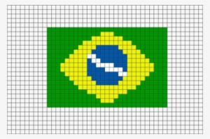 Brazil Flag Pixel Art #4376602