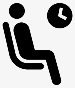 This Icon Features A Man Sitting In A Chair Under A - Icone Sala De Espera #4376894