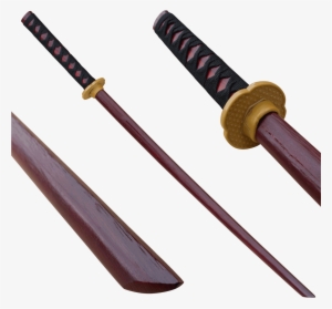 Dark Brown Bokken Wood Practice Sword, , Panther Trading - Bokken Wooden Sword #4377452
