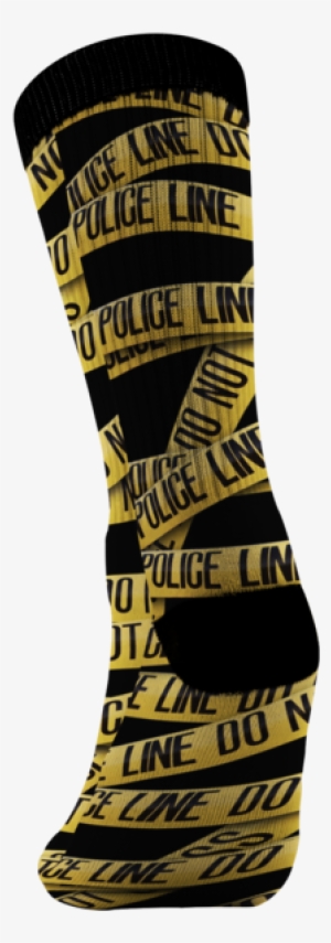 Police Tape Crew Socks - Sock #4380707