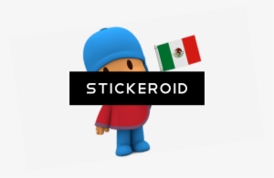 Pocoyo Holding Mexican Flag - Illustration #4380831