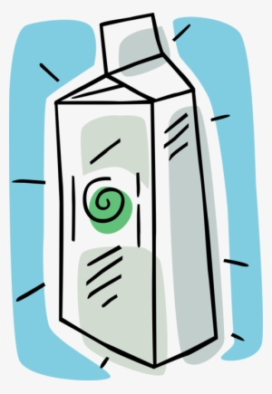 Vector Illustration Of Dairy Milk Carton Container - Clip Art #4381344
