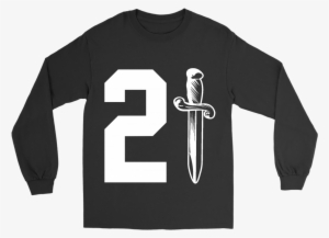 21 Savage Daggar Issa Knife Long Sleeve Shirt - Once A Legend Always A Legend #4381609