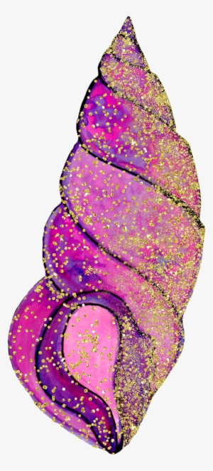 Hand Painted Purple Scattered Light Shell Png Transparent - Ice Cream #4382130