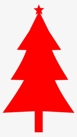 Big Image - Clip Art Red Christmas Tree #4382613