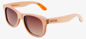 Mens & Women's Recycled Skatedeck, Kickflip Sunglasses - Mens & Women's Handmade Natural Skateboard Wood #4382669