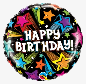 Birthday Colorful Shooting Stars Balloon - Birthday Colourful Shooting Stars Foil Balloon #4382830