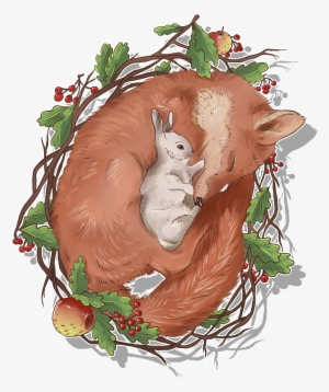 Sleeping Fox Cartoon Transparent - Cartoon #4383325