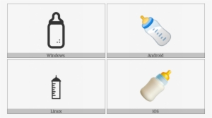 Baby Bottle On Various Operating Systems - Plastic Bottle #4384216