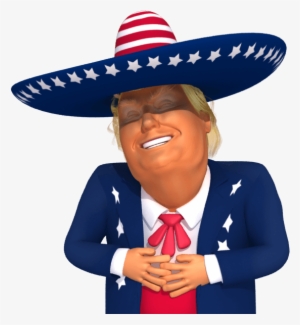 #trumpstickers Big Laugh Mexican Trump 3d Caricature - Caricature #4384418