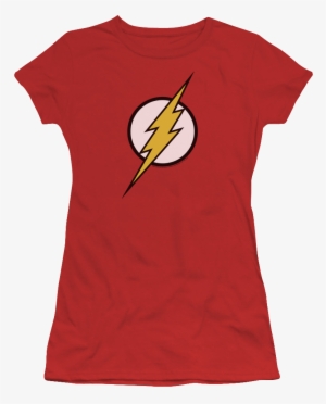 Ladies Flash Logo T-shirt - Dc: Coaster: Flash Logo #4384513