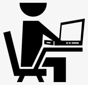 Clip Art Person At Computer #4384899