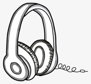 Computer Clipart Headphone - Headphone Drawing Png #4385197