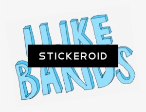 I Like Bands - Hipster Sticker Tumblr Blue #4386370