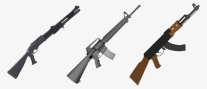 This As Prop Set Includes Shotgun, M16 Rifle And Ak47 - Ak 47 Png Anime #4388634
