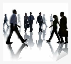 Silhouettes Of Business And Casual People Walking Sticker - Travellers Icon #4389468