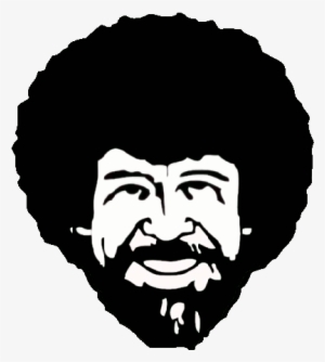 Black And White Butterfly Outline Clipart Download - Bob Ross Blavk And White #4389473