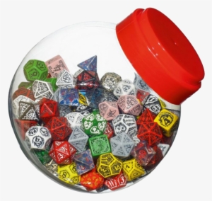 Dice D4, D6, D8, D10, D12, D20, D100 - Jar Of Dice (d4, D6, D8, D10, D20, D100) #4392453