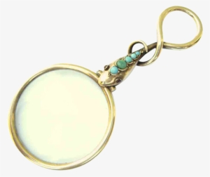 14k Rare Early Victorian Turquoise Snake Quizzing Glass - Glasses #4394529