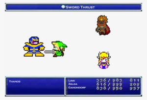 They Would Take On Him Easly Too, On A Final Fantasy - Princess Zelda Pixel Art #4395274