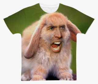 Nicolas Cage's Face On A Rabbit ﻿classic Sublimation #4395439