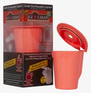 Ez Carafe Perfect Pod Size Reusable Coffee Filter Capsule - Ez-carafe For Keurig 2.0 - K200, K300, K400, K500 Series #4398006