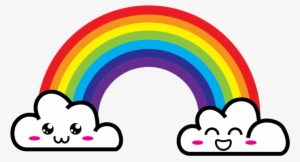 H-3174282373, Rainbow And Clouds, Dennis Pitts Desk - Cartoon Rainbow With Clouds #4398725