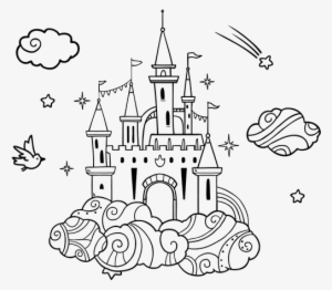 Nubes Dibujo Png - Coloriage Chateau Princesse #4399112