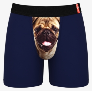 Pug Print Ball Hammock Boxer Briefs For Men - Undergarment #4399835