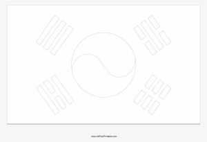 South-korea Flag Colorsheet Main Image - South Korea Flag Template #440293
