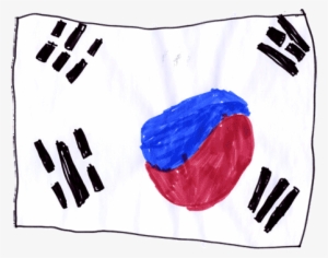 Drawn Flag Korean - Flag Of South Korea #440956