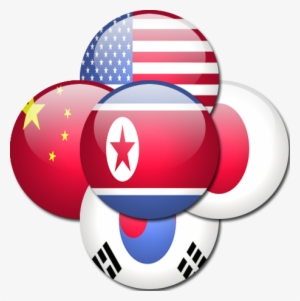 Nuke Clipart Flag North Korea - China Us North Korea South Korea #441033